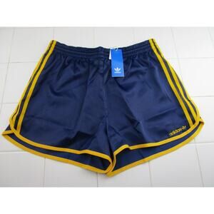 Adidas Originals IX3545 Sprinter Shorts 3" Navy Blue Yellow Women's Large